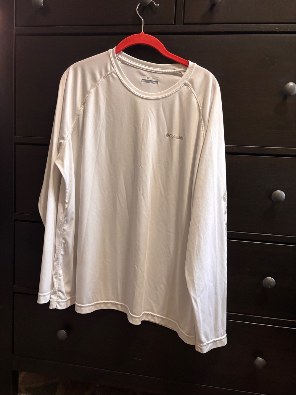 Columbia White Long-Sleeve Crew Omni-shade SPF Tee - 2X